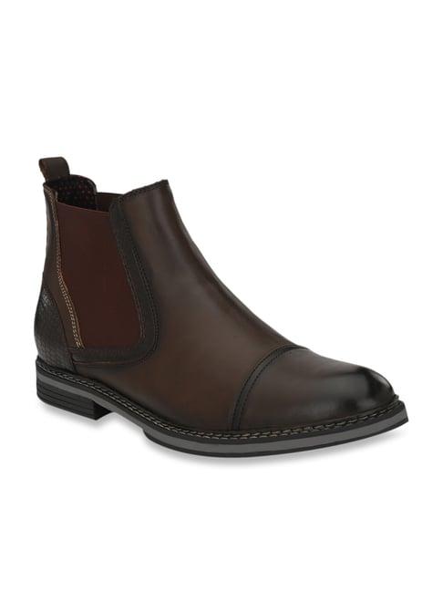 delize men's brown chelsea boots