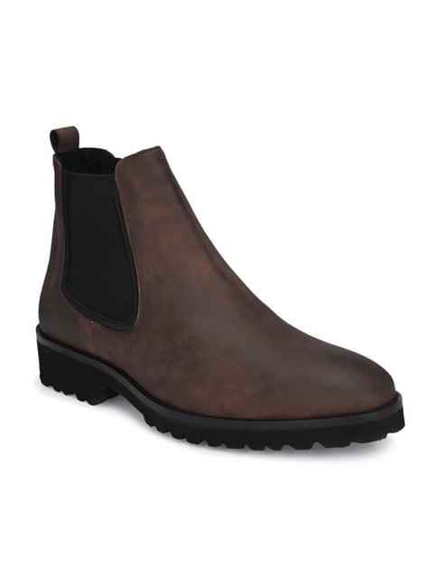 delize men's brown chelsea boots