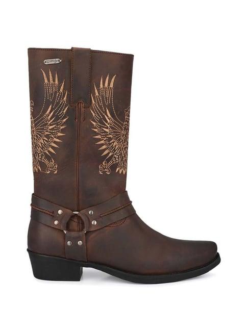 delize men's brown cowboy boots