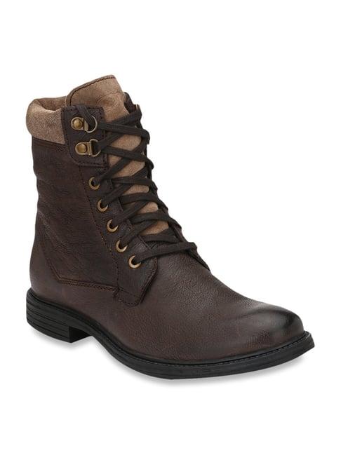 delize men's brown derby boots