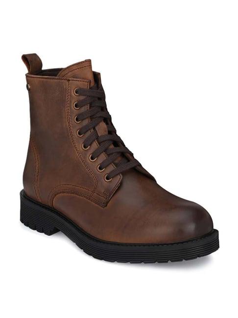 delize men's brown derby boots