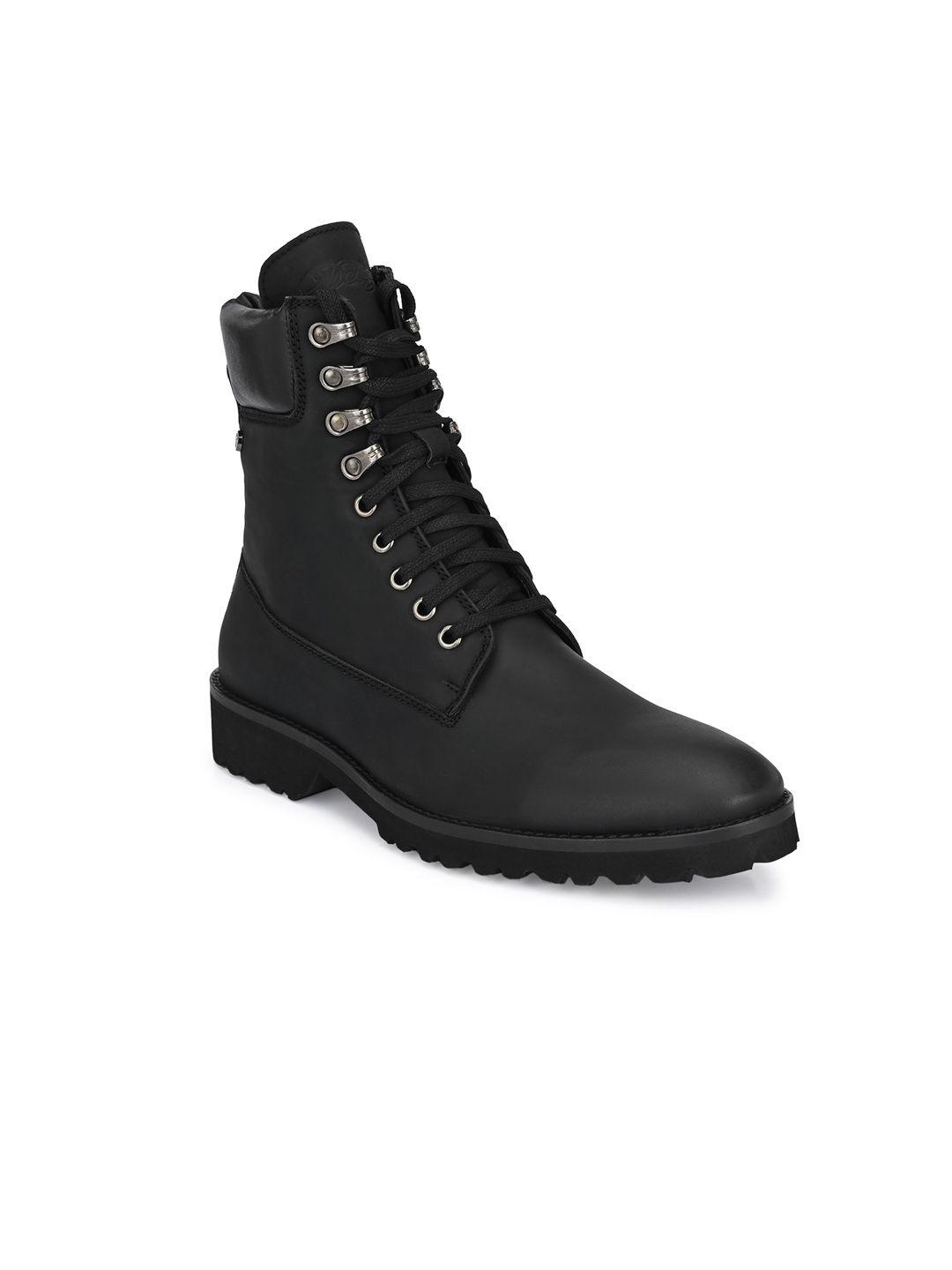 delize men black flat boots