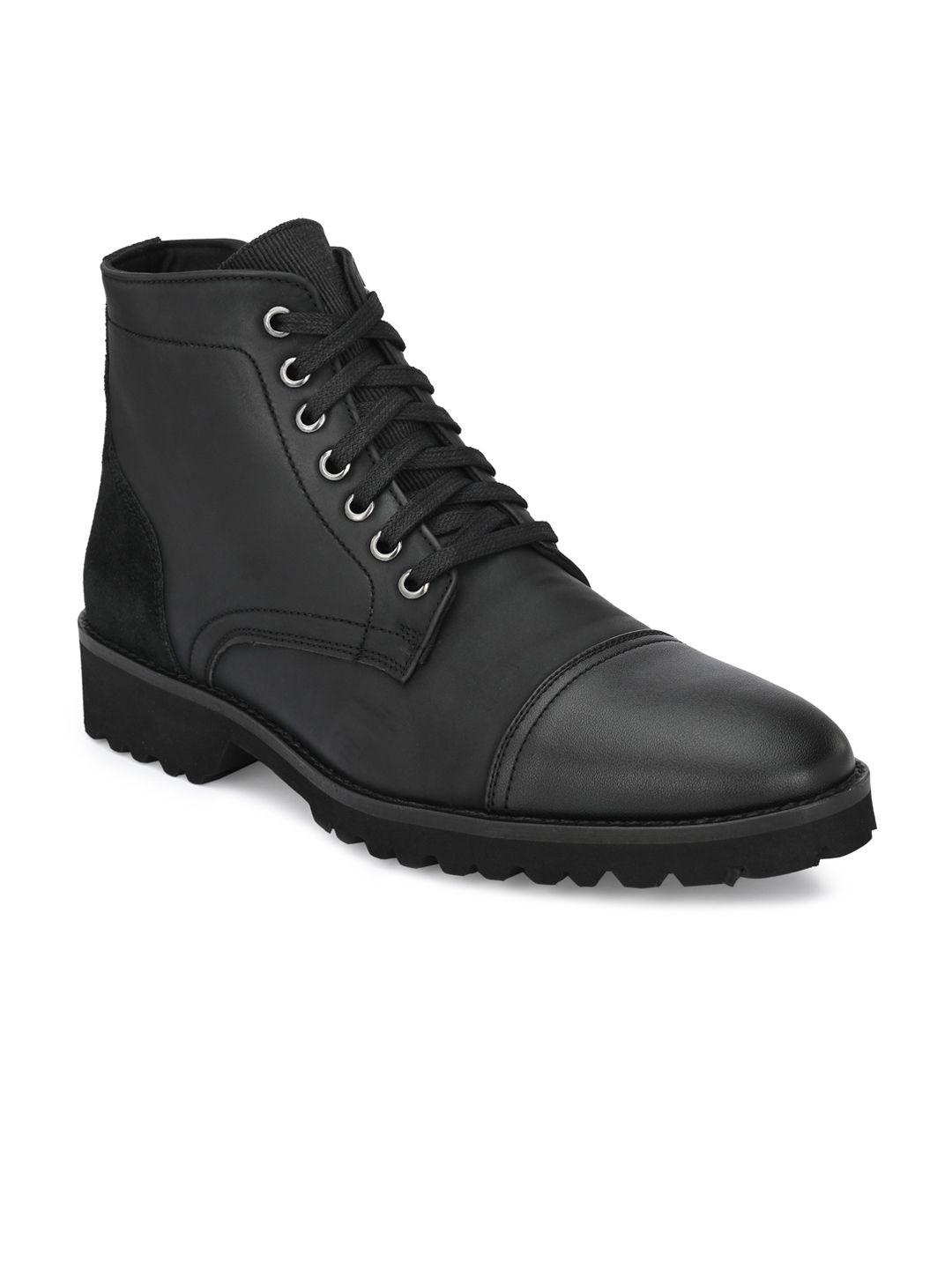 delize men black flat boots