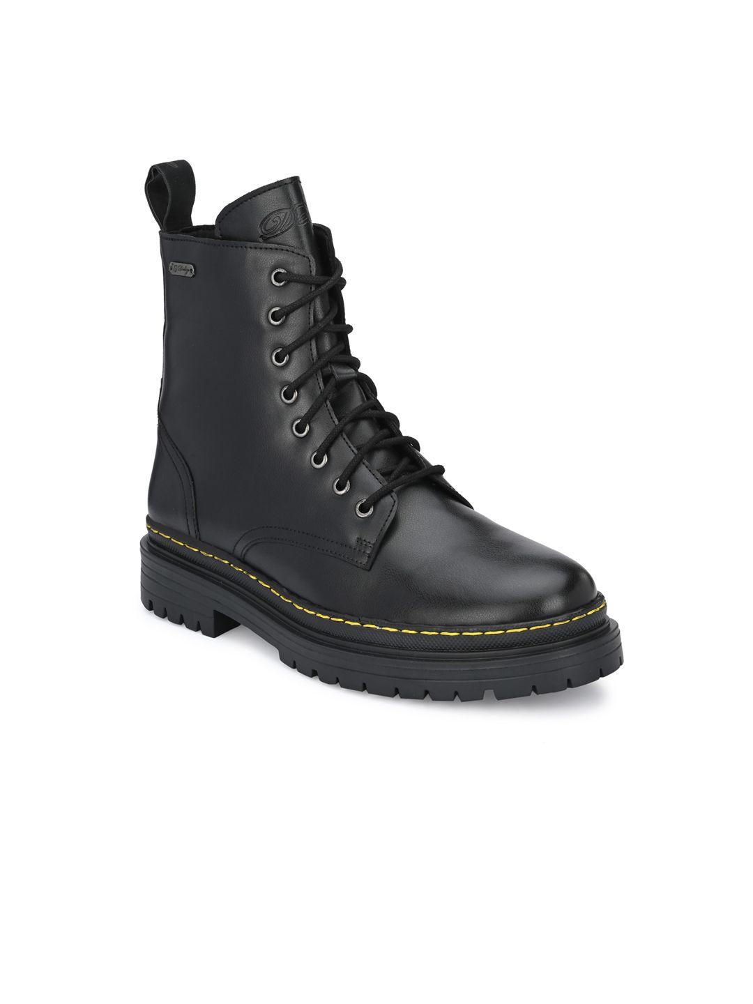 delize men black flat boots