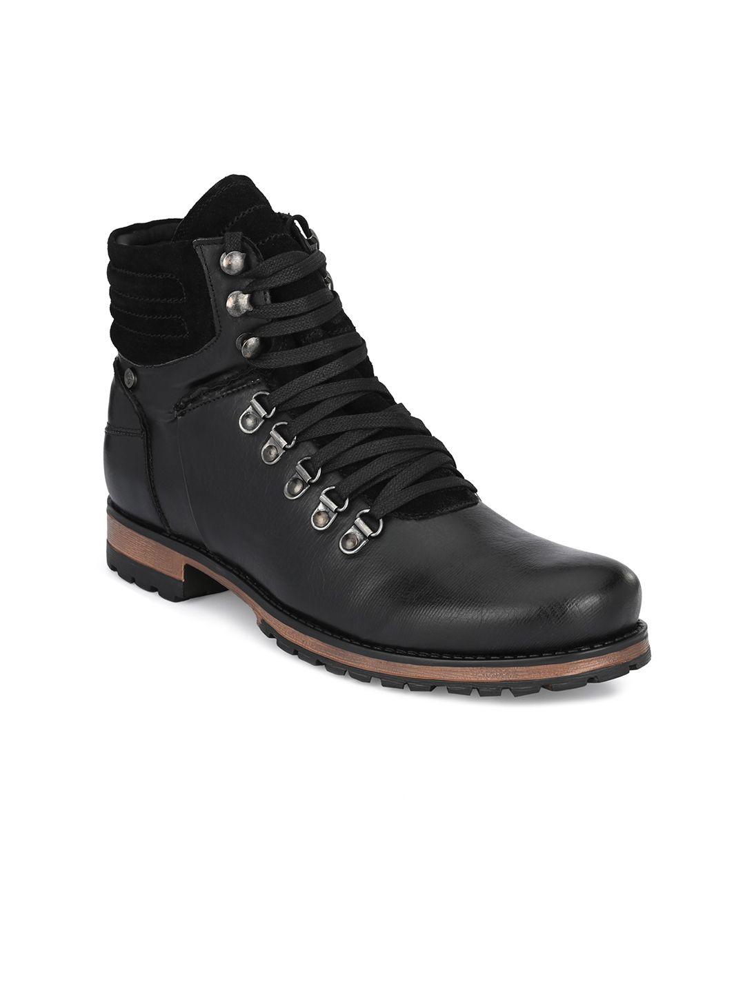 delize men black flat boots