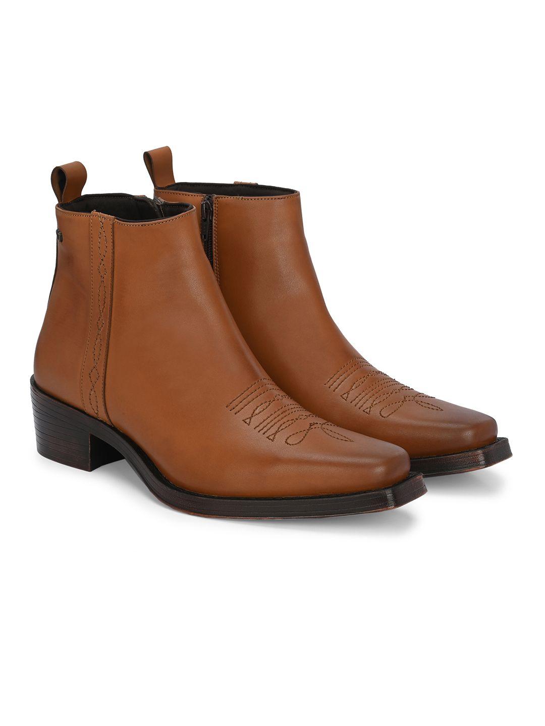 delize men block-heeled cowboy boots