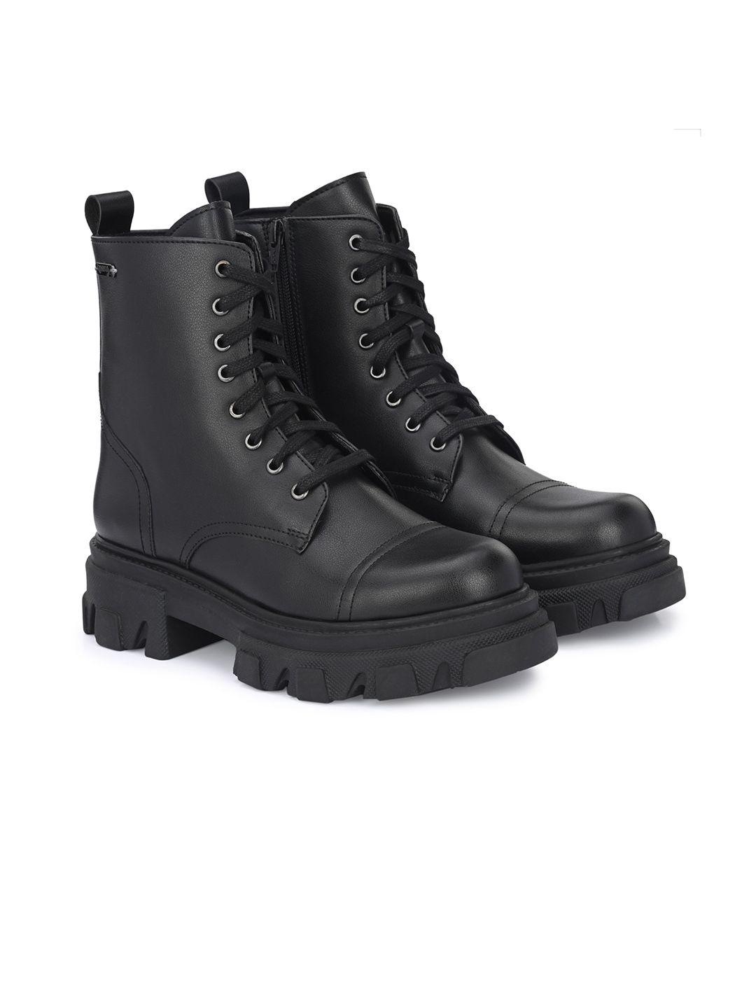 delize men mid-top biker boots