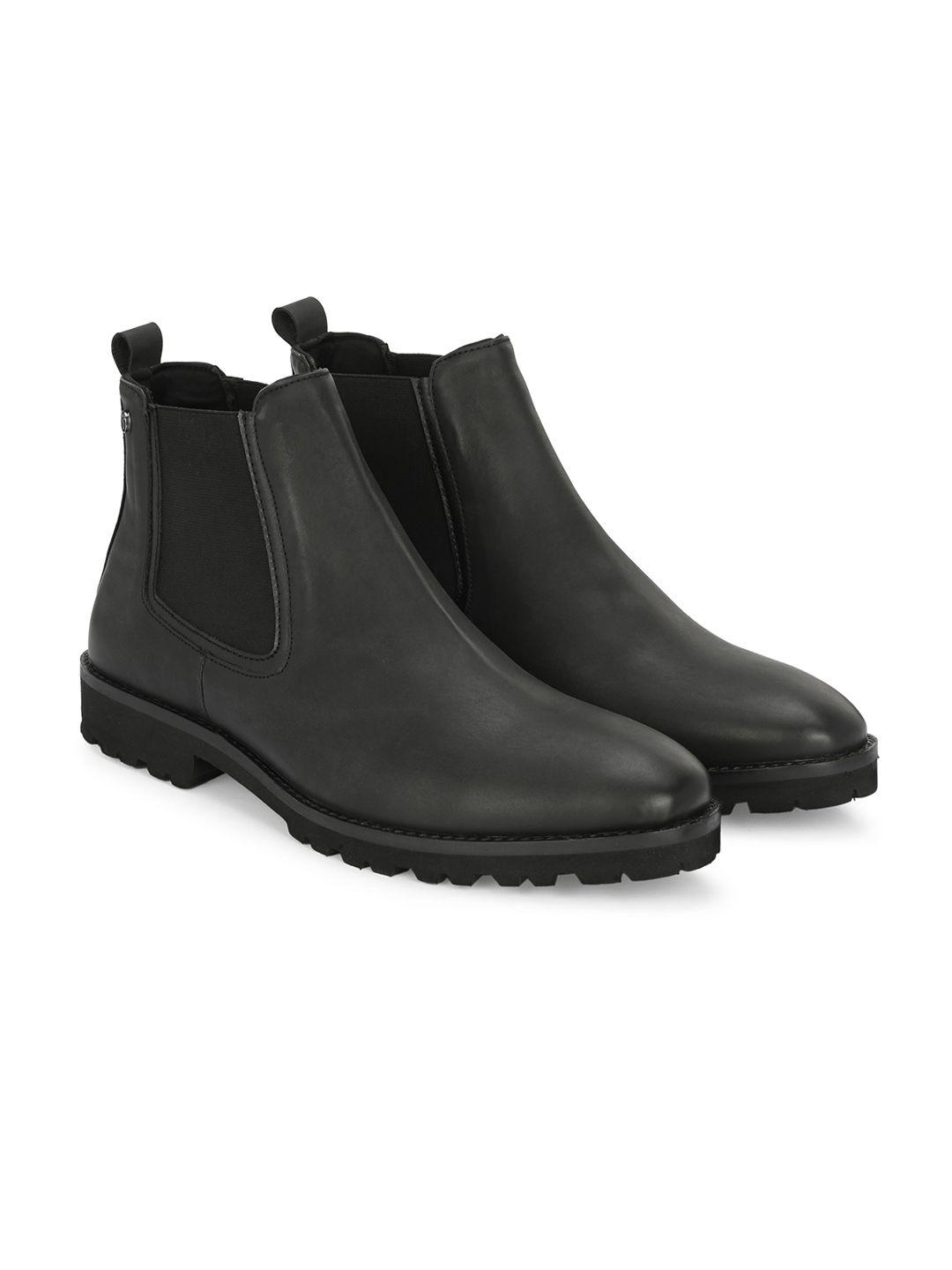 delize men mid top round toe chelsea boots