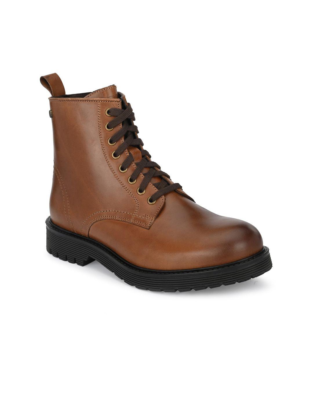 delize men tan brown leather desert boots