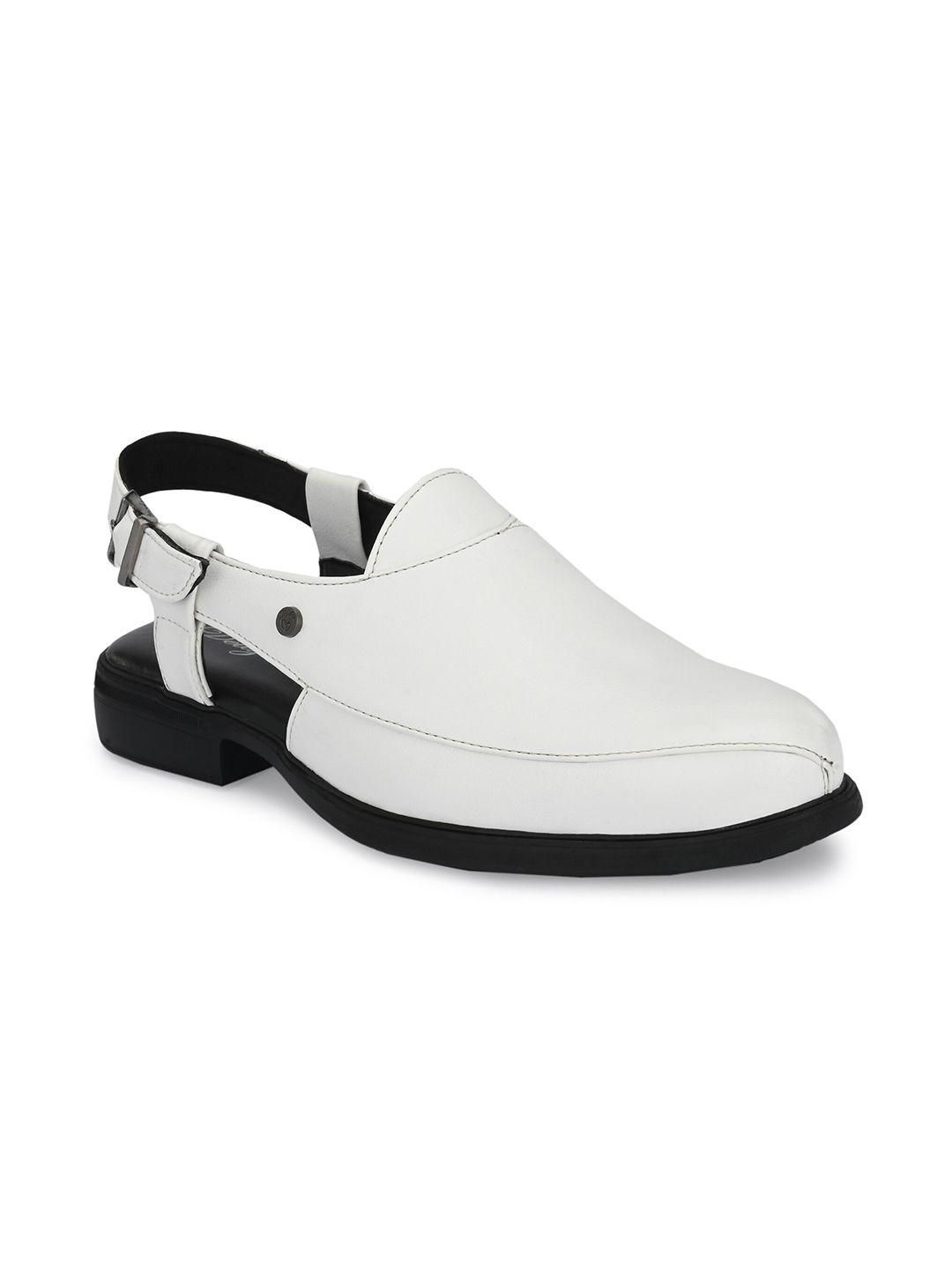 delize men white shoe-style roman sandals