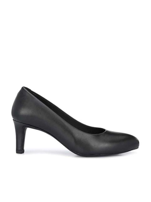 delize women's black stiletto pumps