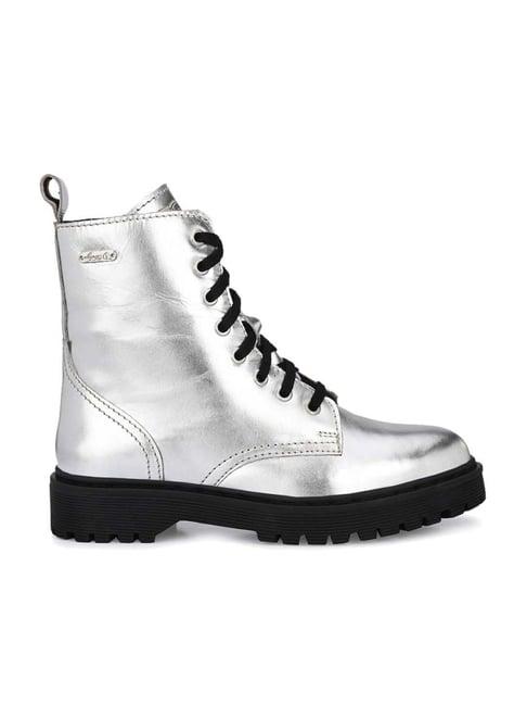 delize women's silver derby boots