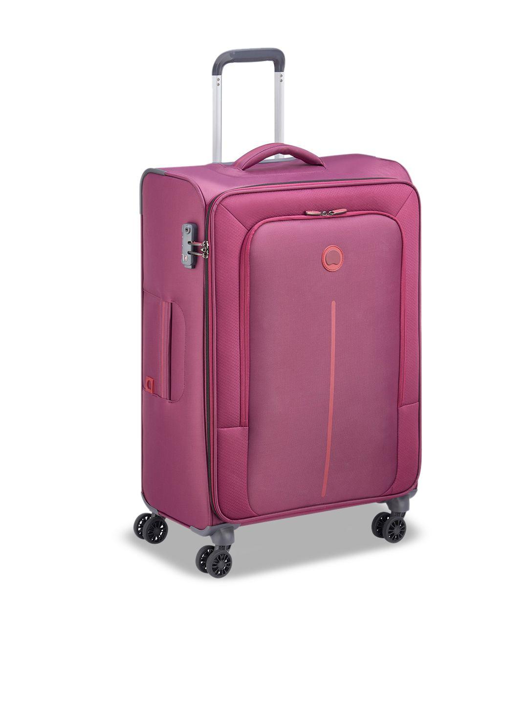 delsey soft-sided large trolley suitcase