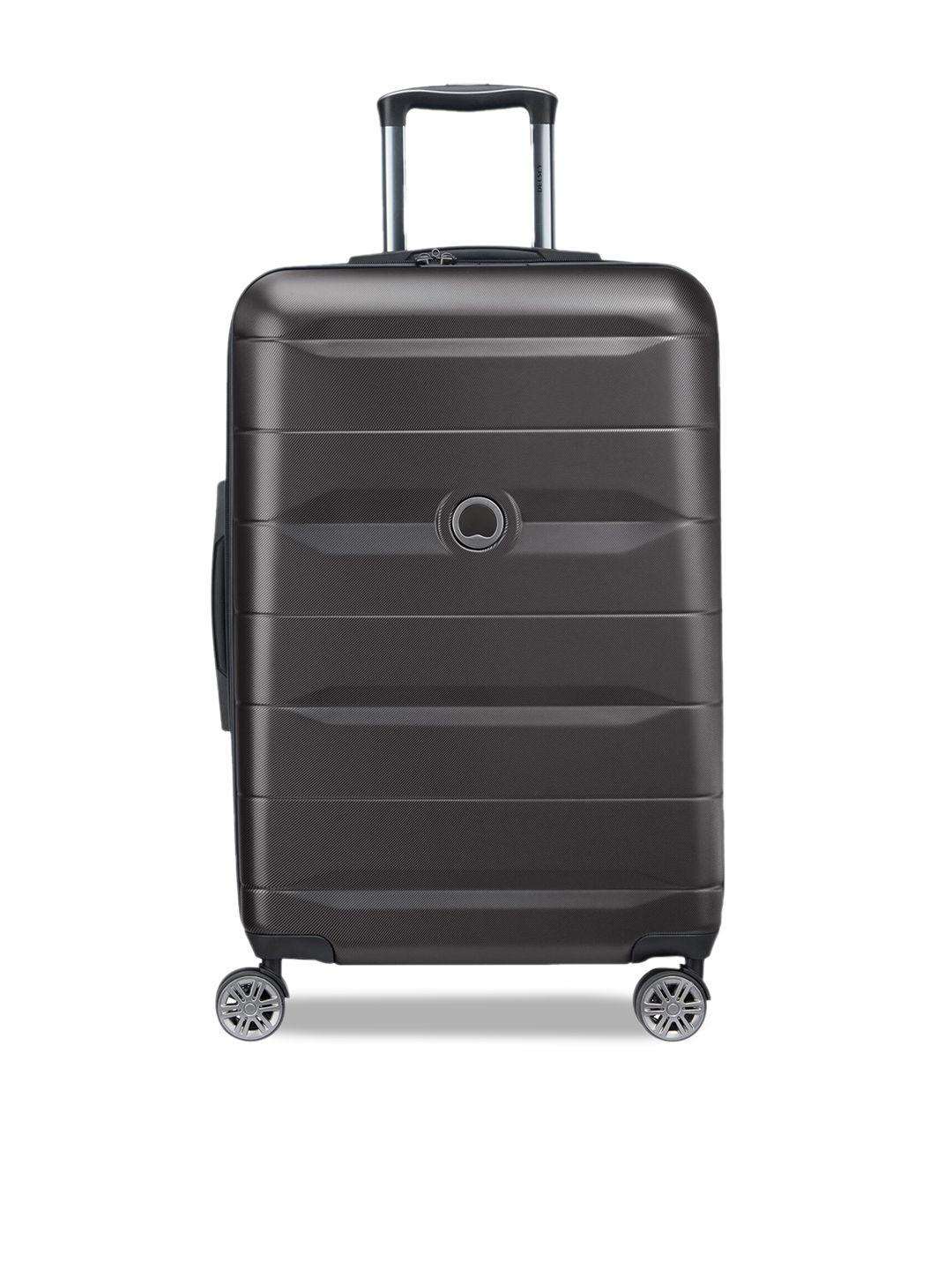 delsey textured hard-sided cabin trolley bag