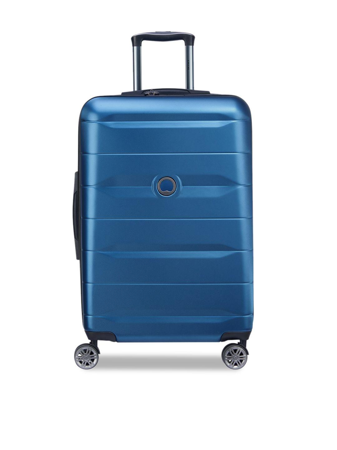 delsey textured hard-sided large trolley suitcase