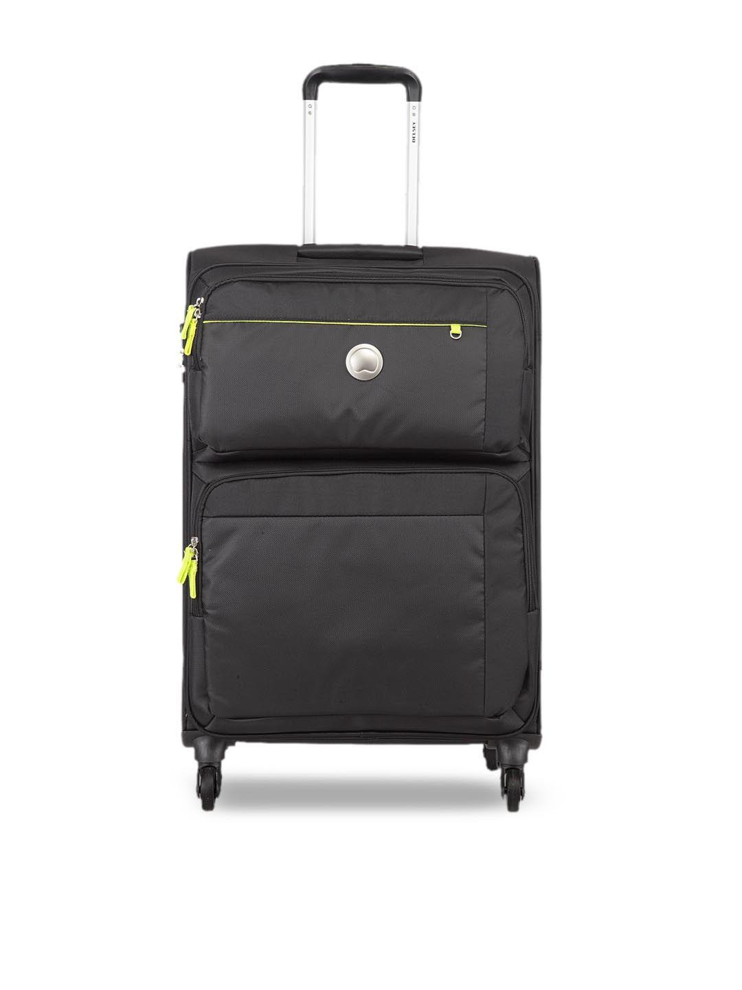 delsey unisex black soft large trolley bag