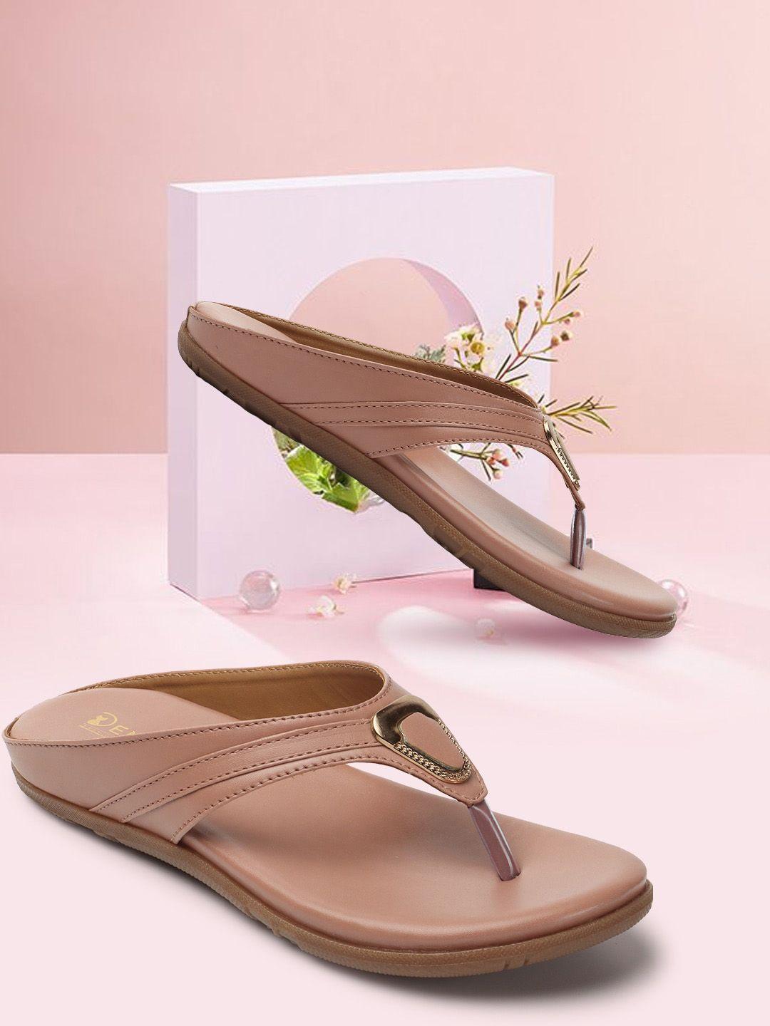 denill buckled open toe t-strap flats