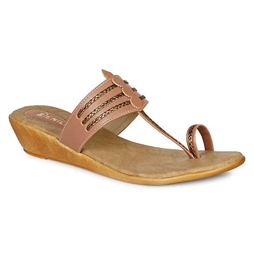 denill women's toe srap wedge sandal (uk- 7)