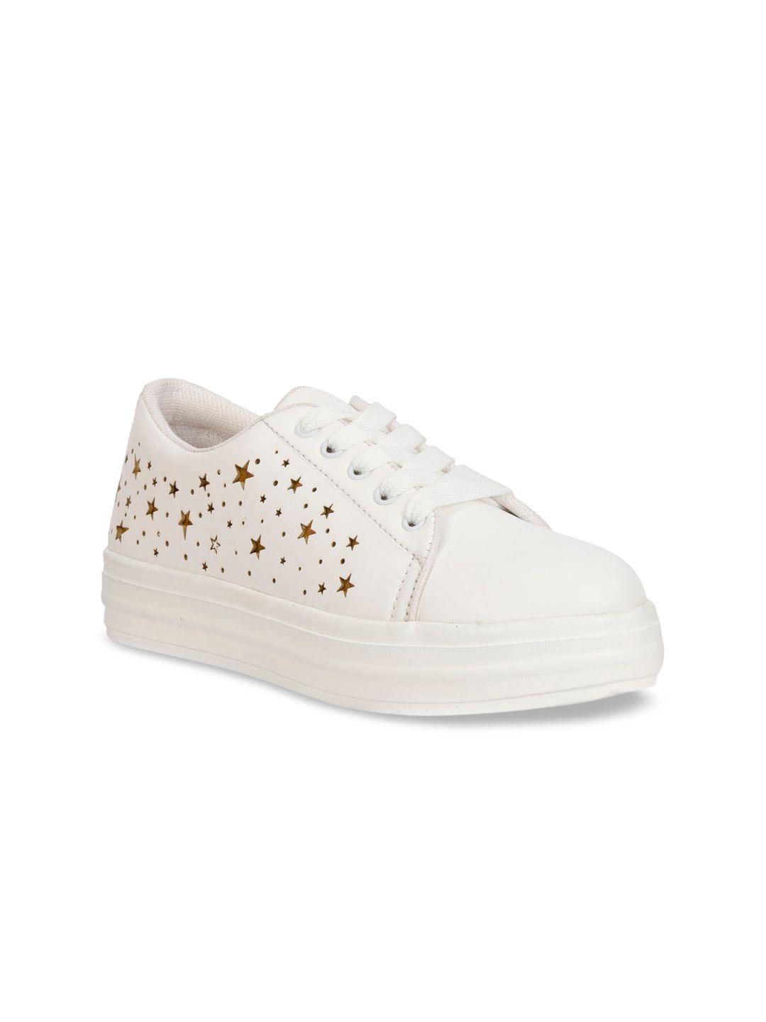 denill women white printed sneakers