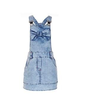 denim a-line dress with pockets