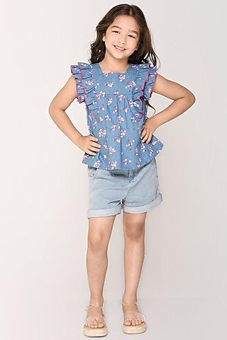 denim cotton top for girls