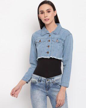 denim crop jacket