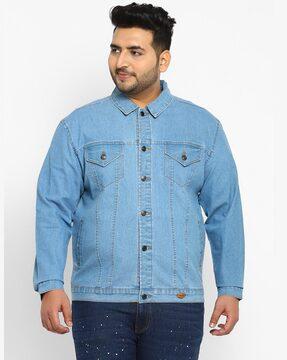 denim flap pocks jacket