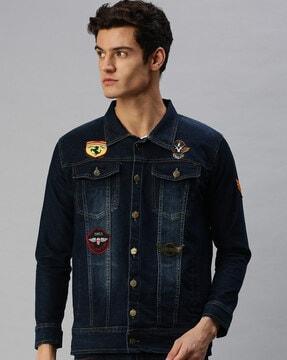 denim jacket with button closure