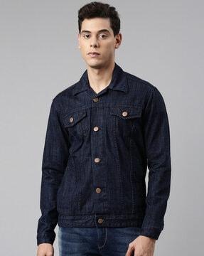 denim jacket with slip pockets