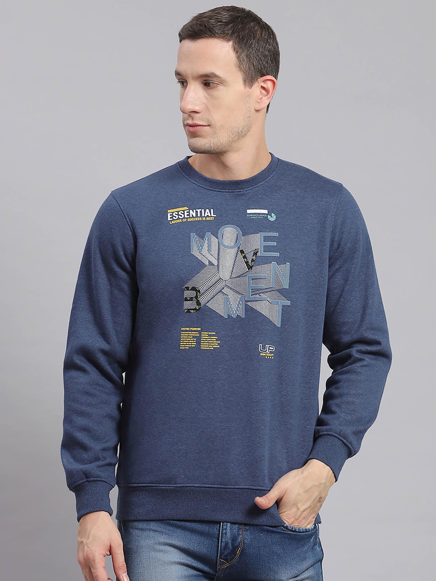 denim printed sweatshirt