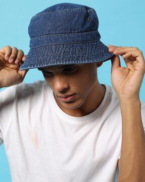 denim round shape hat