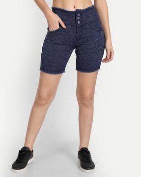 denim shorts with 5-pocket styling