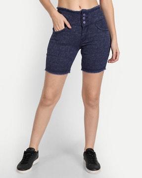 denim shorts with 5-pocket styling