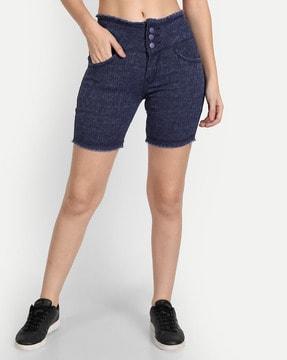 denim shorts with 5-pocket styling