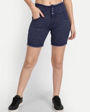 denim shorts with 5-pocket styling