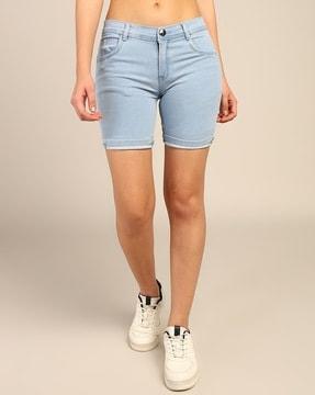 denim shorts with 5-pocket styling