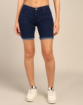 denim shorts with 5-pocket styling