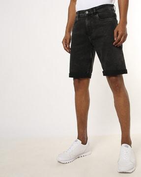 denim shorts with insert pockets