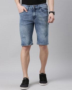 denim shorts with insert pockets