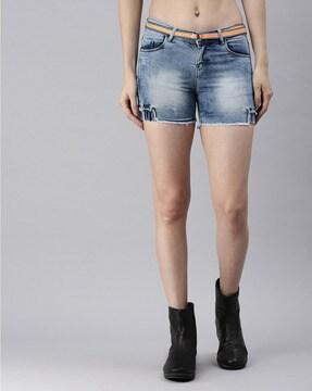 denim shorts with insert pockets