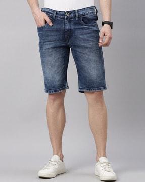 denim shorts with insert pockets