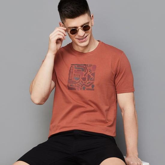 denimize men printed regular fit t-shirt