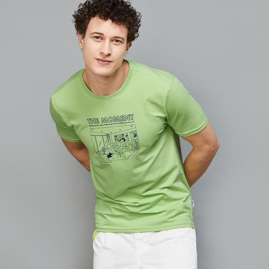 denimize men printed regular fit t-shirt