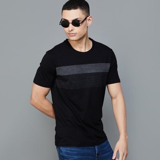 denimize men striped regular fit t-shirt