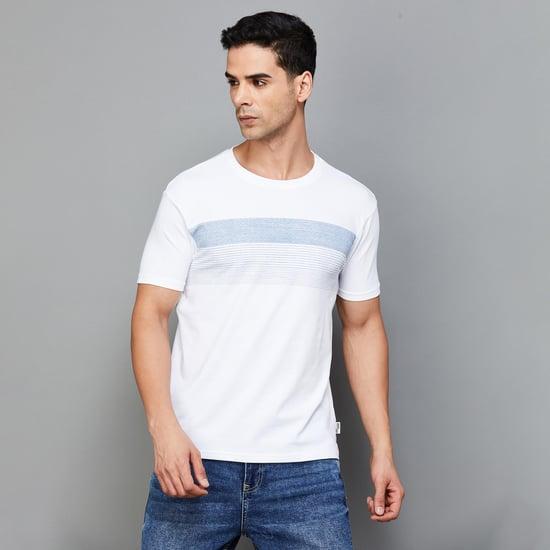 denimize men striped regular fit t-shirt