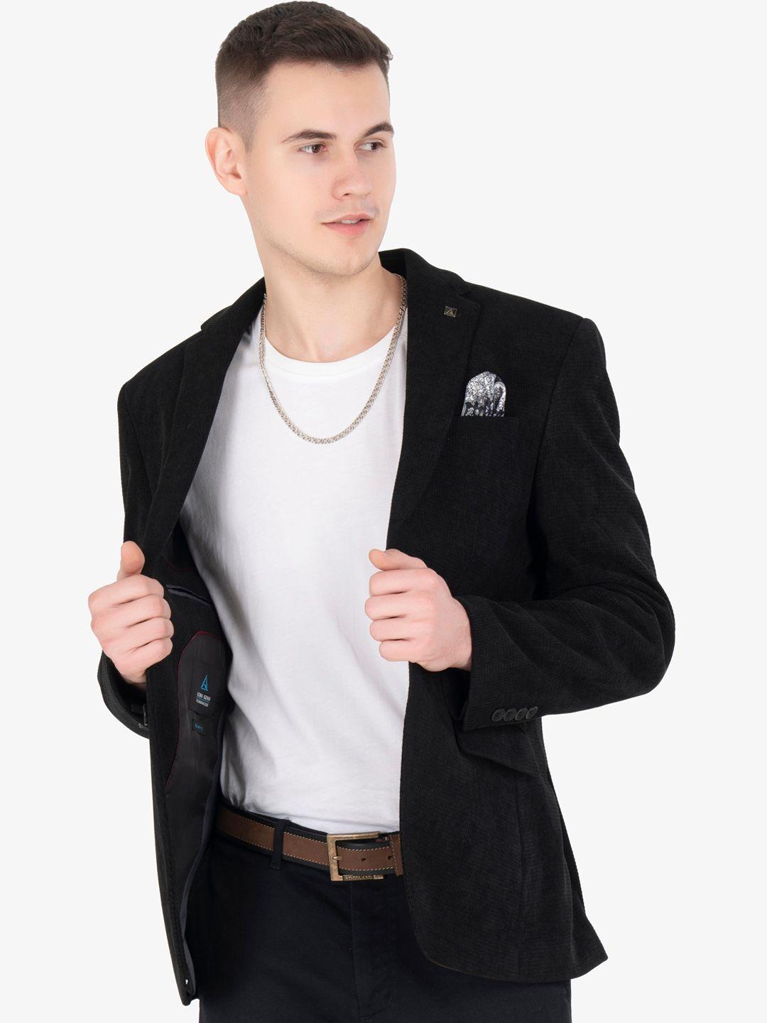 denis parkar slim-fit single breasted corduroy blazer