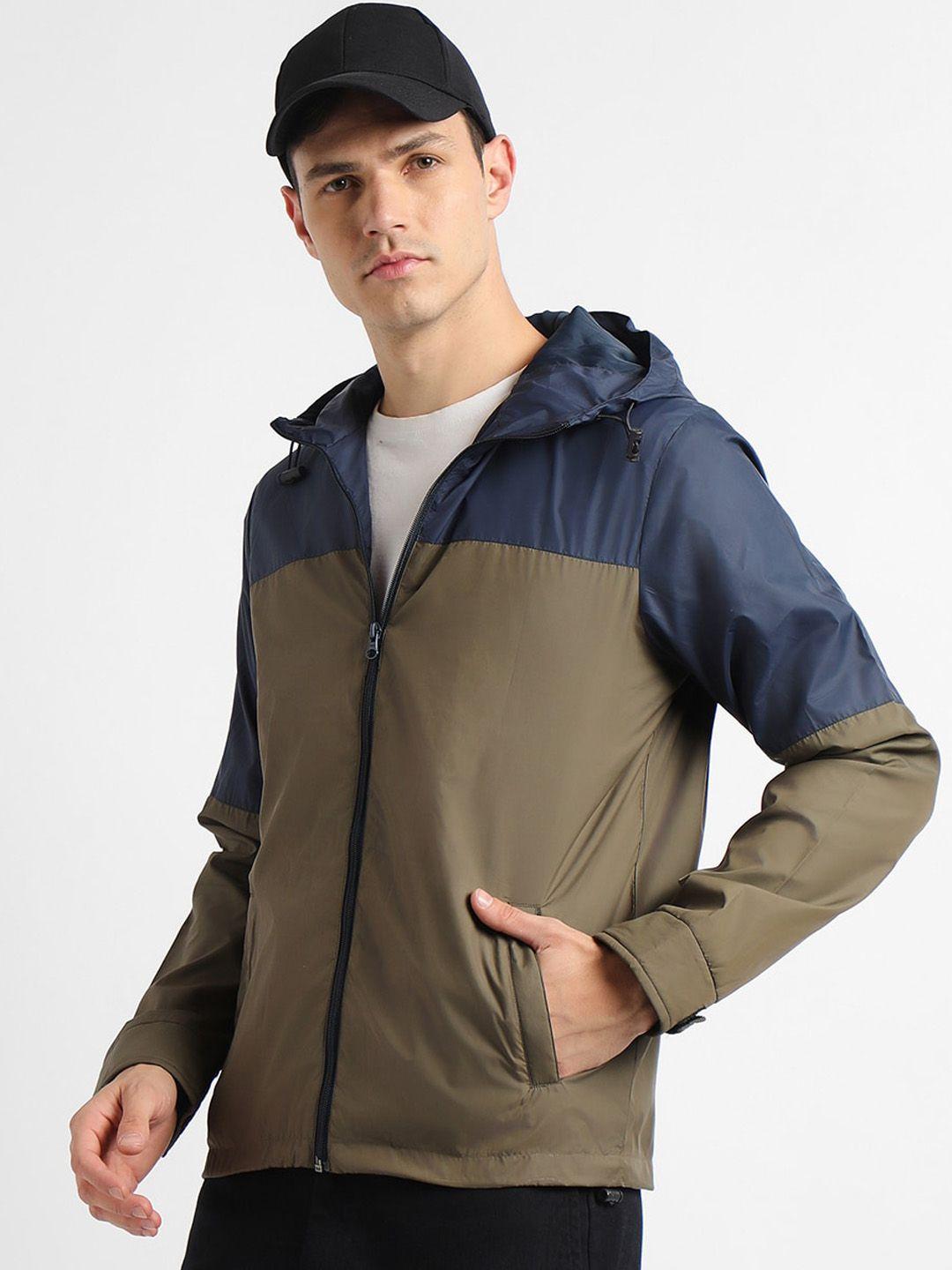 dennis lingo colourblocked hooded tailored jacket