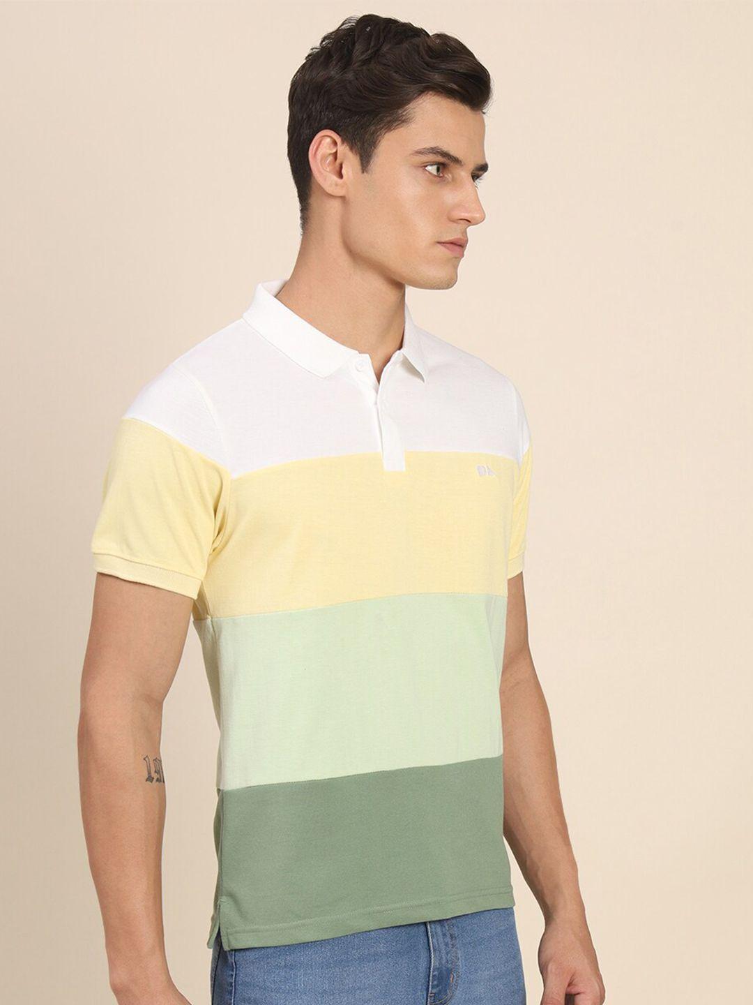 dennis lingo colourblocked polo collar t-shirt