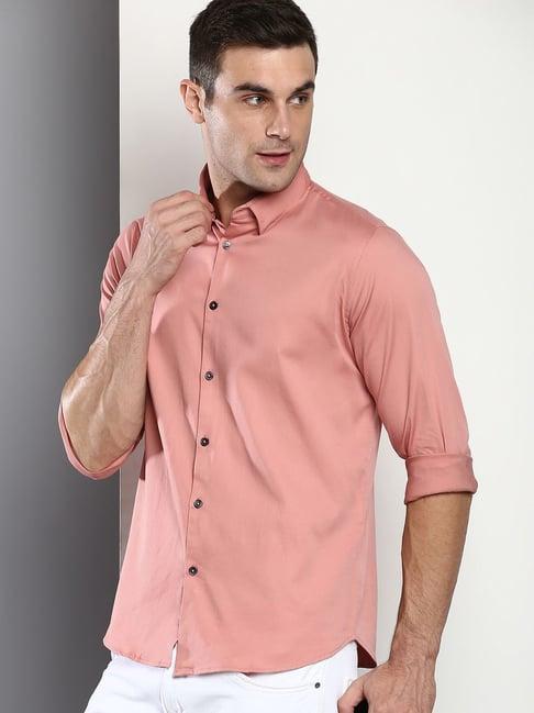 dennis lingo d-peach  slim fit shirt