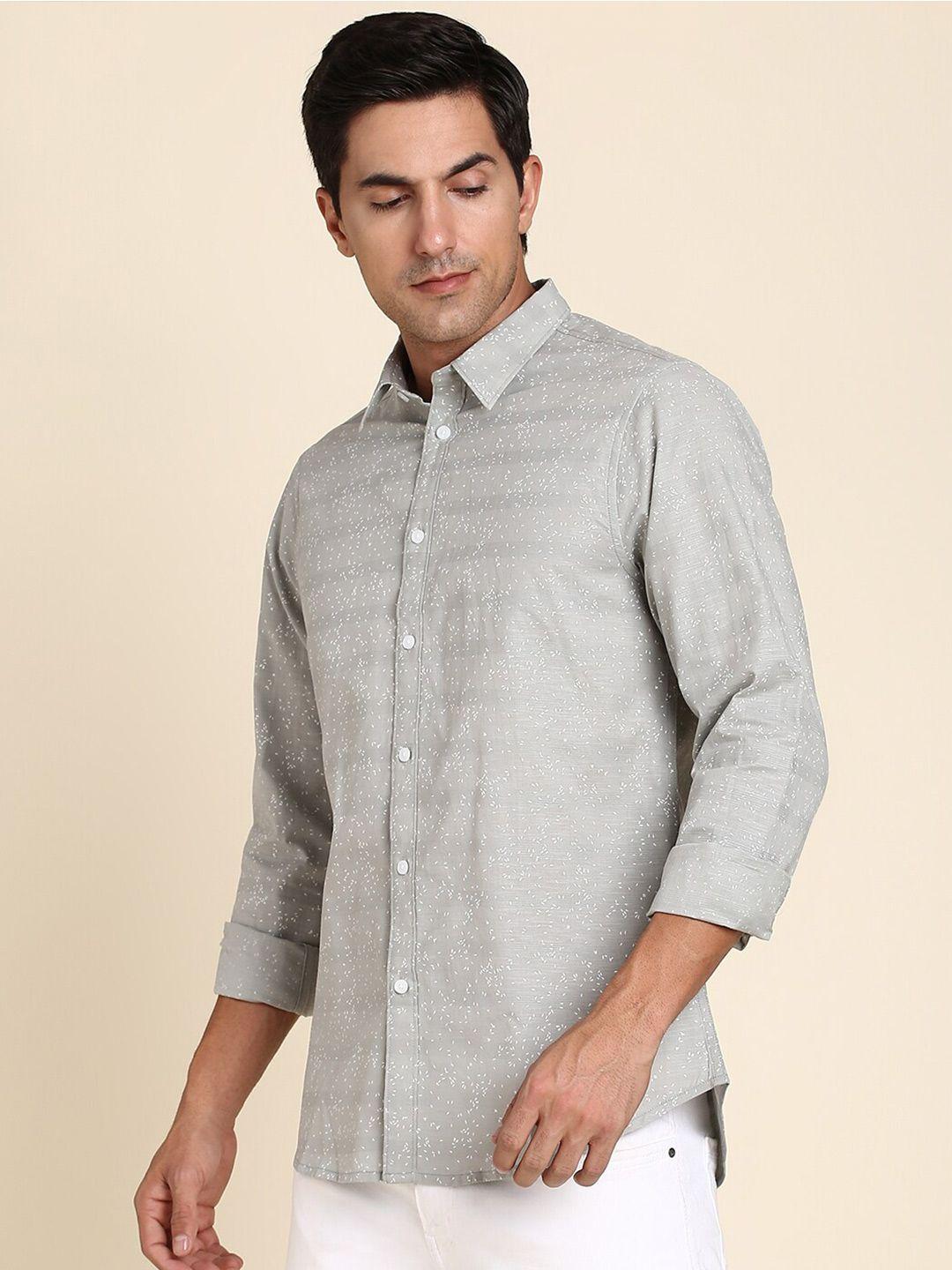 dennis lingo india slim fit conversational printed opaque casual pure cotton shirt